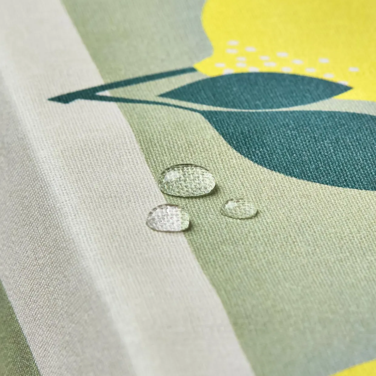 Nappe rectangulaire coton enduit (150 x 350 cm) Antibes Verte