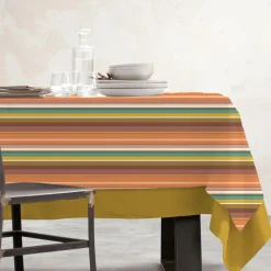 Nappe rectangulaire coton enduit (150 x 350 cm) Ajaccio Multicolore