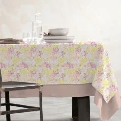 Nappe rectangulaire coton enduit (150 x 250 cm) Paquerettes Multicolore