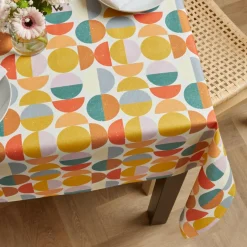 Nappe rectangulaire coton enduit (150 x 350 cm) Brooklyn Multicolore