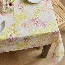 Nappe rectangulaire coton enduit (150 x 350 cm) Paquerettes Multicolore