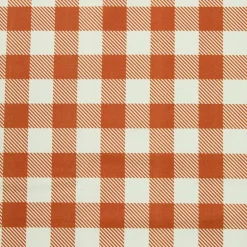 Nappe rectangulaire coton enduit (150 x 250 cm) Vichy Terracotta