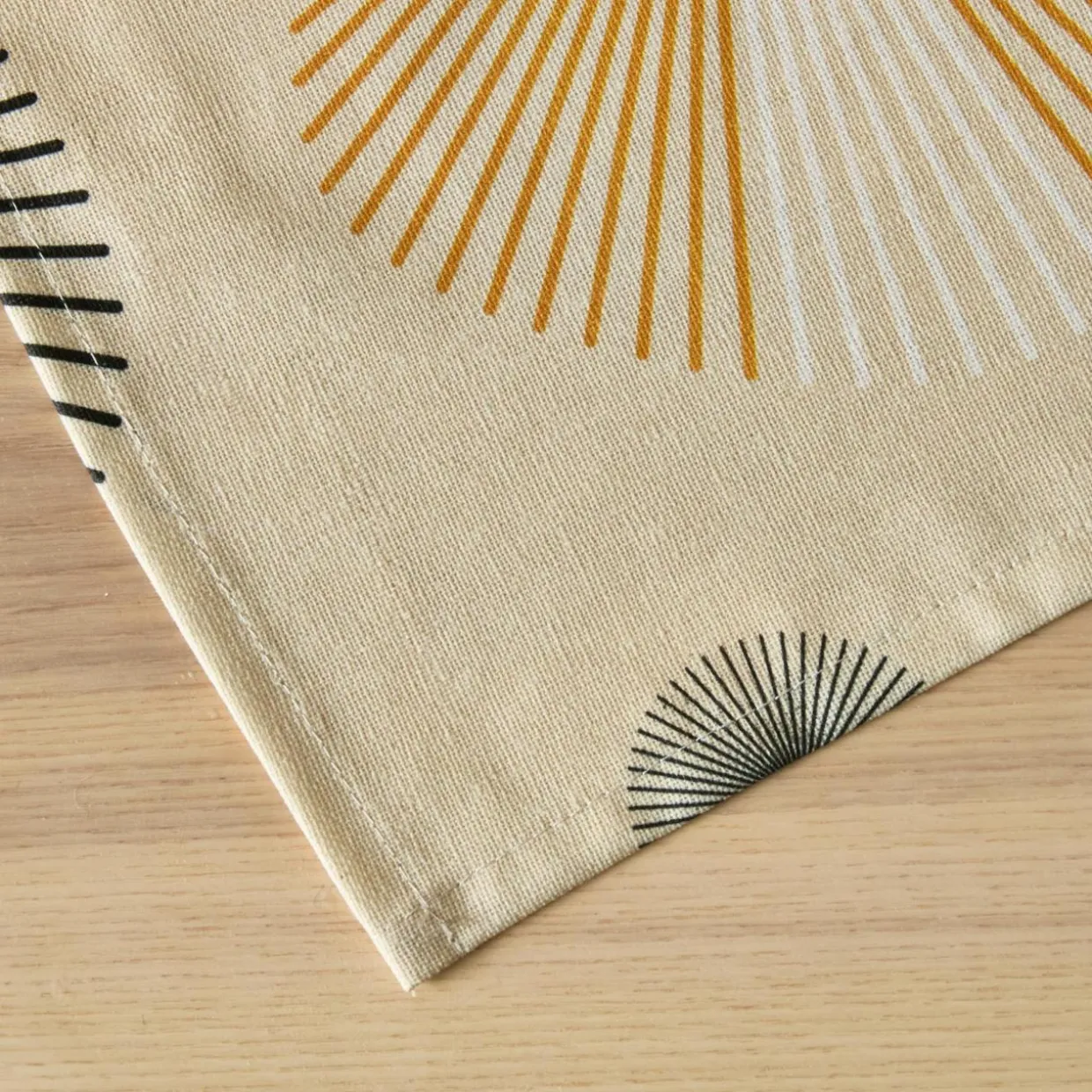 Nappe rectangulaire coton enduit (150 x 350 cm) Manhattan Beige