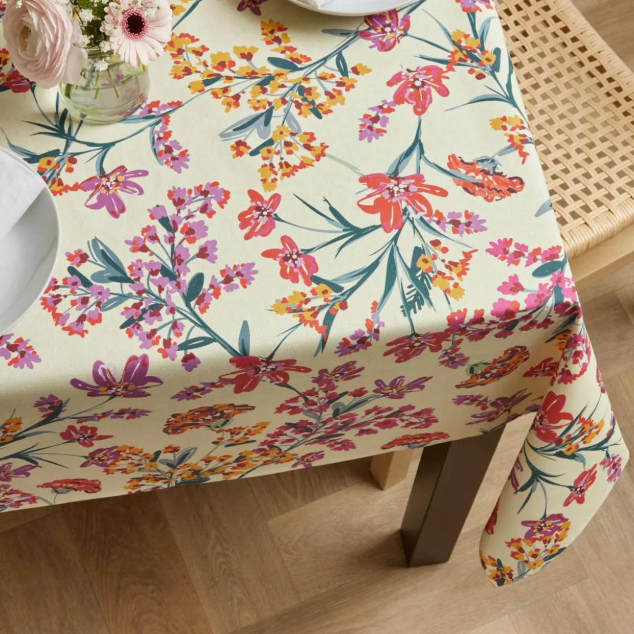 Nappe rectangulaire coton enduit (150 x 350 cm) Margot Multicolore