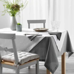 Nappe rectangulaire coton (140 x 240 cm) Charline Blanche