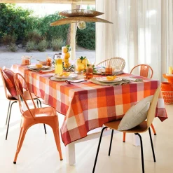 Nappe rectangulaire coton (150 x 250 cm) Madras Multicolore