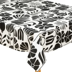Nappe rectangulaire coton (150 x 250 cm) Twist Noire