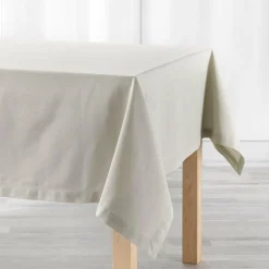 Nappe rectangulaire coton (140 x 240 cm) Charline Beige