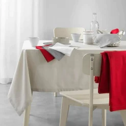 Nappe rectangulaire coton (140 x 240 cm) Charline Beige