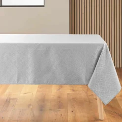 Nappe rectangulaire enduite (140 x 250 cm) Azuline Grise