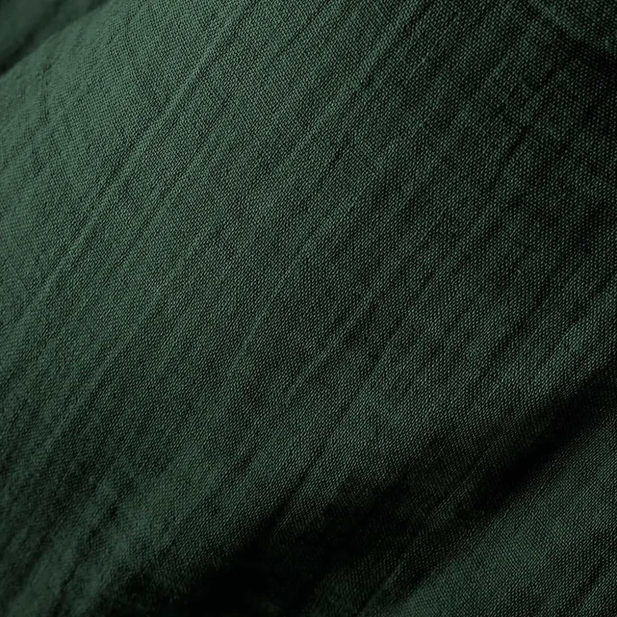 Nappe rectangulaire gaze de coton (150 x 250 cm) Gaïa Vert sapin