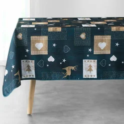 Nappe rectangulaire (L240 cm) Augustin Bleue