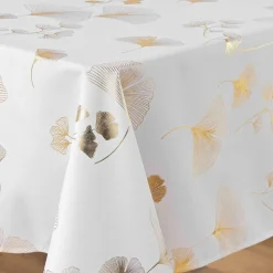 Nappe rectangulaire (150 x 300 cm) Bloomy Blanche