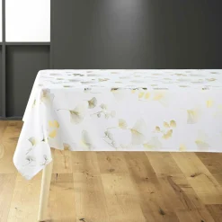 Nappe rectangulaire (150 x 240 cm) Bloomy Blanche