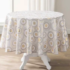 Nappe ronde antitache (180 cm) Eclipse Blanche