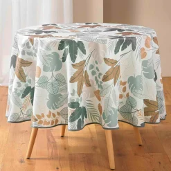 Nappe ronde antitache (180 cm) Fidji Verte
