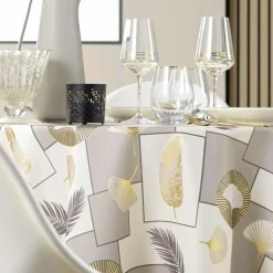 Nappe ronde anti tache (180 cm) Natane Beige