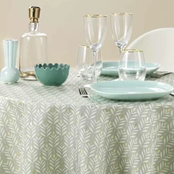 Nappe ronde anti tache (180 cm) Piana Vert sauge