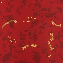 Nappe ronde anti tache (D180 cm) Réveillon Rouge