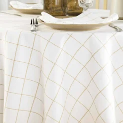 Nappe ronde coton (180 cm) Axel Blanche