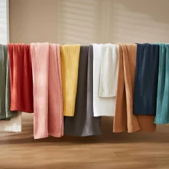 Nappe ronde gaze de coton (180 cm) Gaïa Blanc chantilly