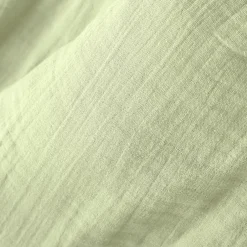 Nappe ronde gaze de coton (180 cm) Gaïa Vert tilleul