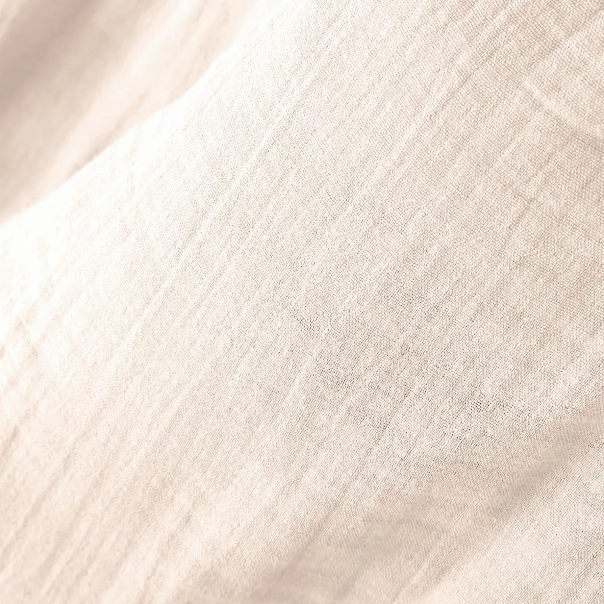 Nappe ronde gaze de coton (180 cm) Gaïa Rose poudré