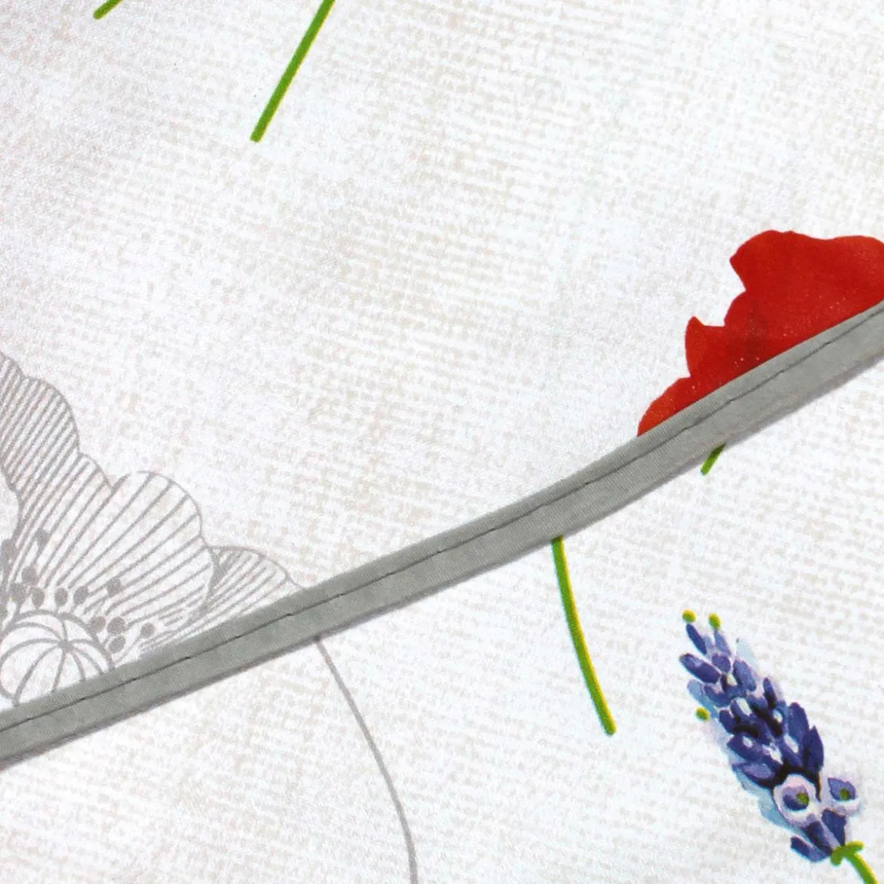 Nappe ronde tissu PVC (D160 cm) Sisteron Rouge