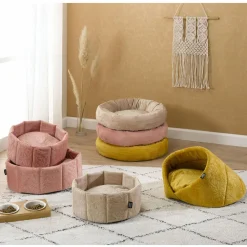 Niche d'intérieur pour chat Boho D50 cm Bois de rose