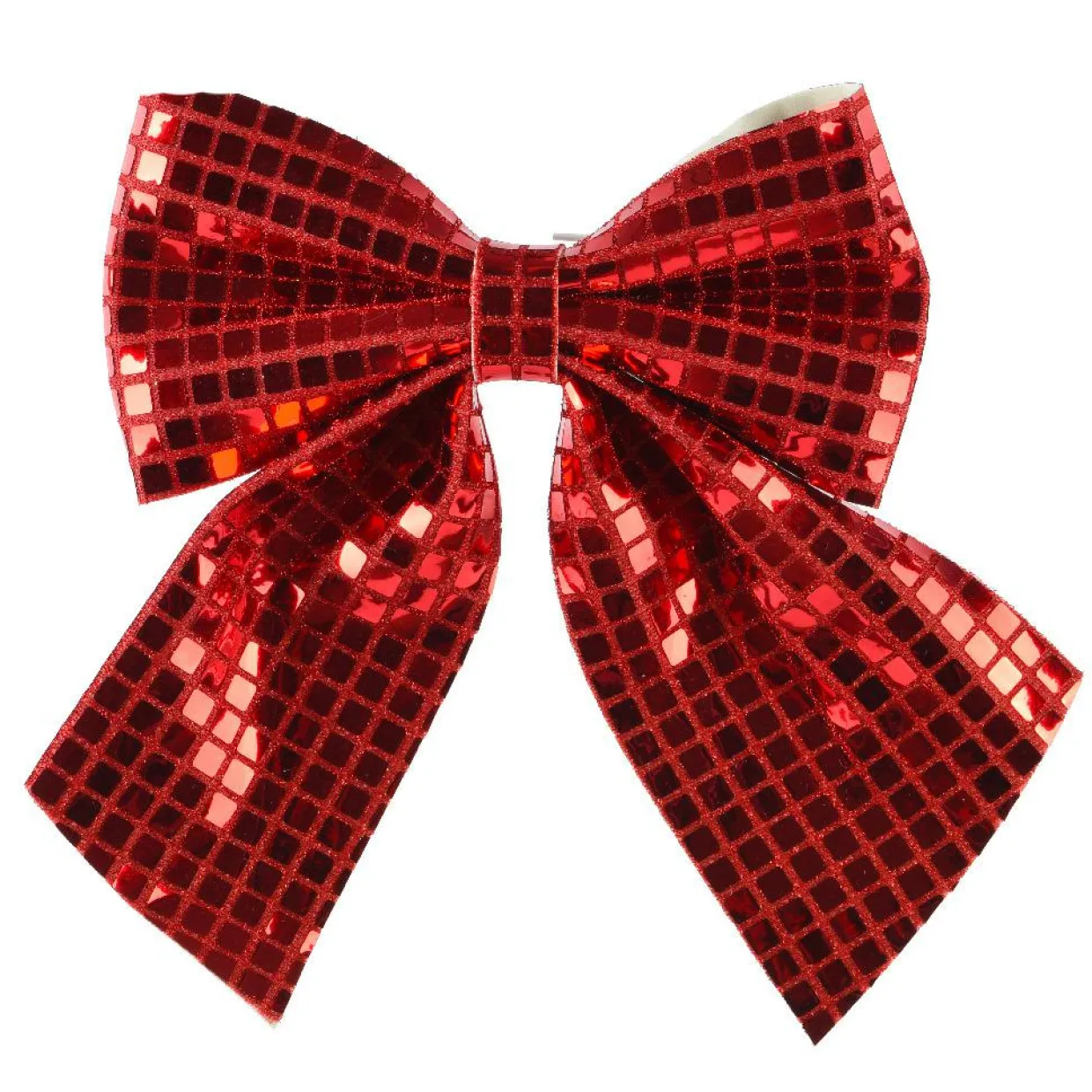 Noeud de Noël (H24 cm) Disco Rouge