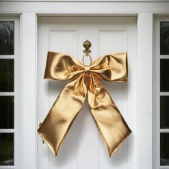 Nœud de Noël Géant (H80 cm) Shiny Or