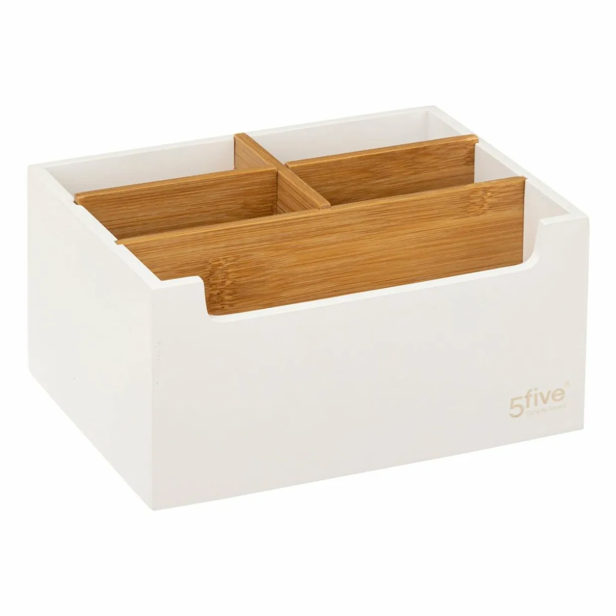 Organisateur de maquillage 5 compartiments Natureo Blanc