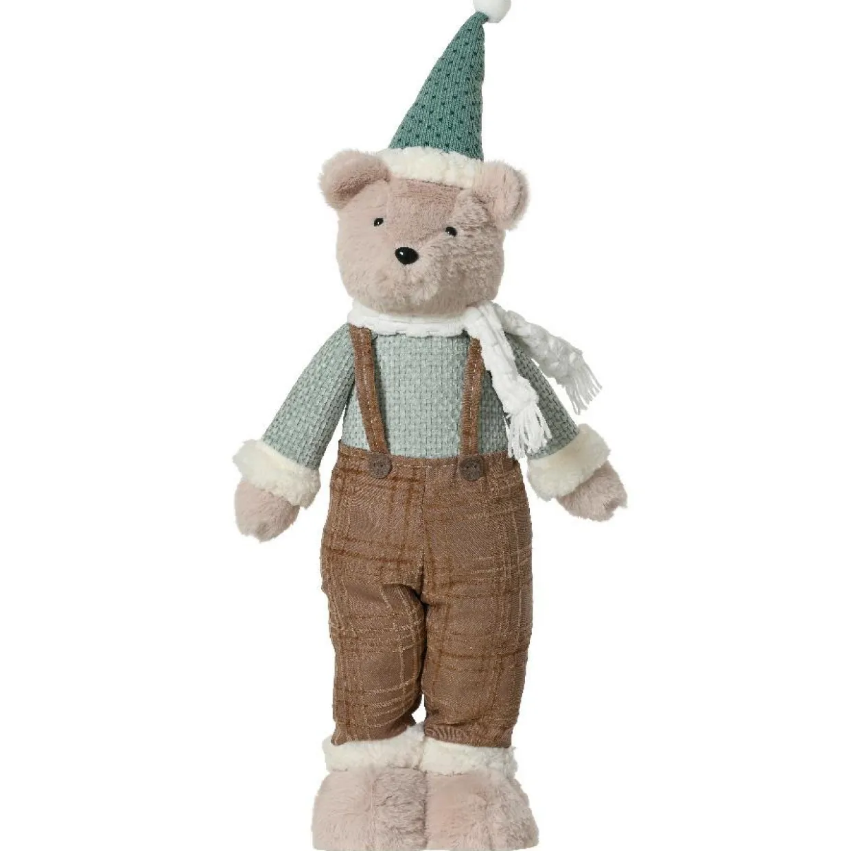 Ours des neiges (H75 cm) Gabriel Beige et vert clair
