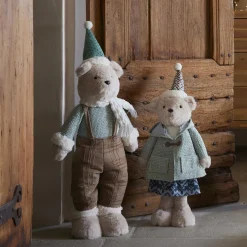 Ours des neiges (H75 cm) Gabriel Beige et vert clair