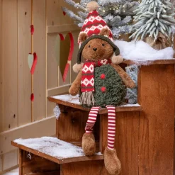 Ourson de Noël déco (H68 cm) Max à la montagne