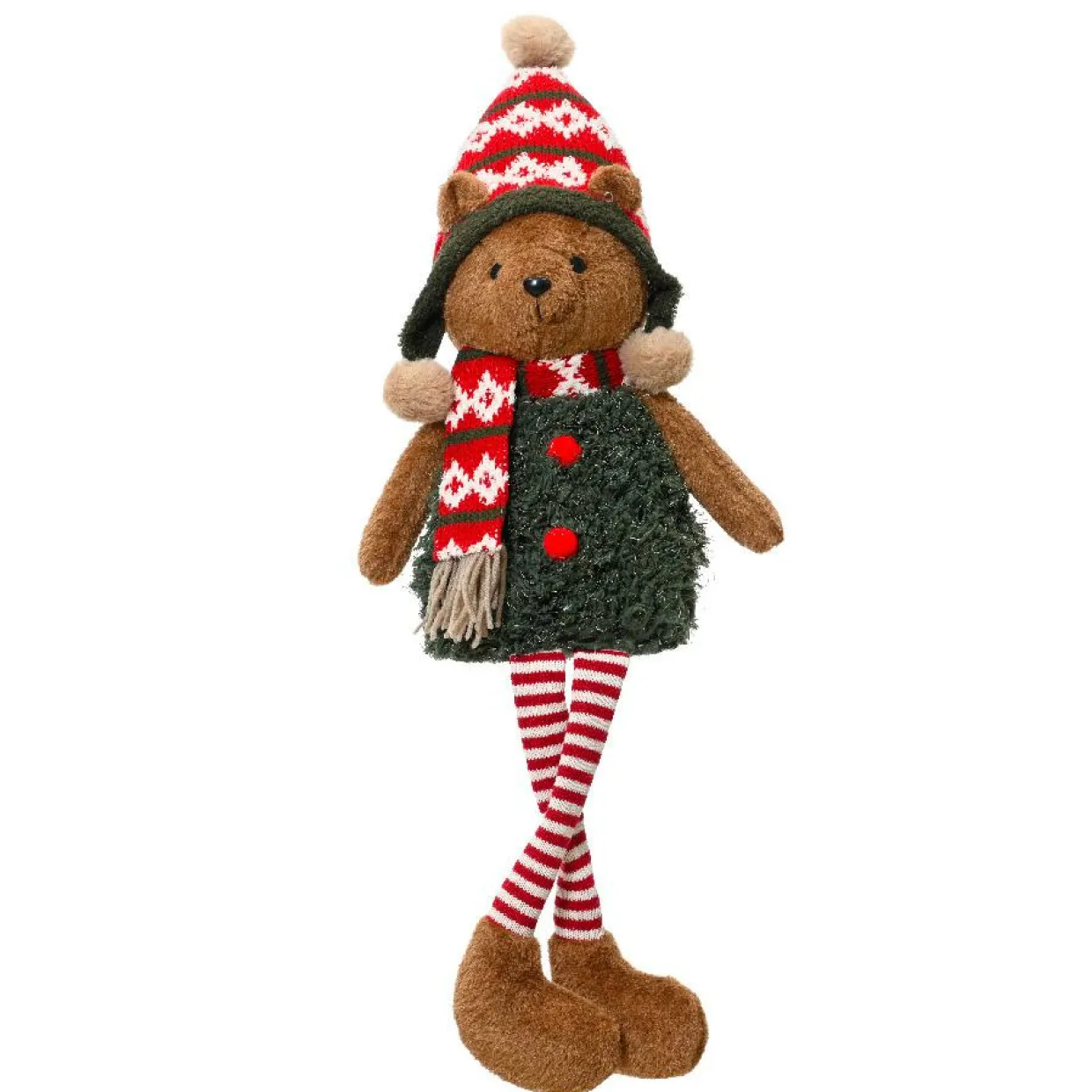 Ourson de Noël déco (H68 cm) Max à la montagne