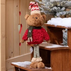 Ourson de Noël déco (H54 cm) Pippin à la montagne