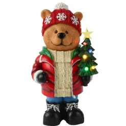 Ourson lumineux à piles 7 LED (H38 cm) Tiboo Multicolore
