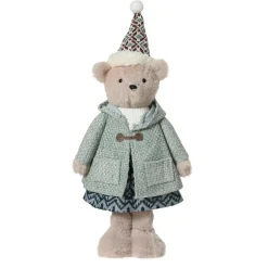 Oursonne des neiges (H53 cm) Gabrielle Beige et vert clair