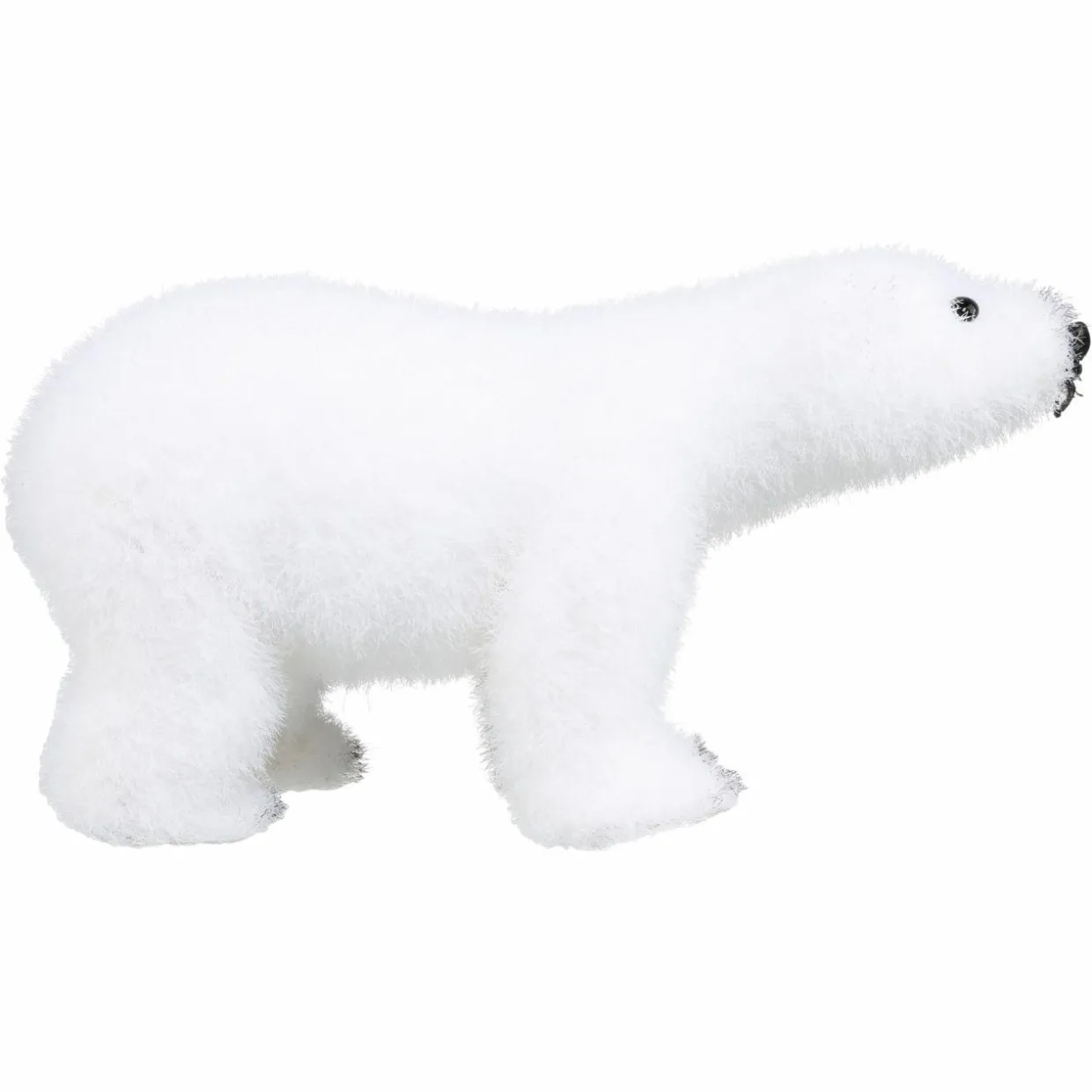 Ours polaire déco (H21 cm) Plume Blanc