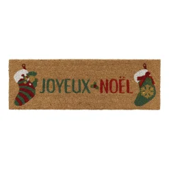 Paillasson de Noël coco (25 x 75 cm) Chaussettes de Noël Multicolore