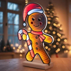Pain d'épice lumineux 201 LED (H38 cm) Sucre d'orge Infinity Multicolore