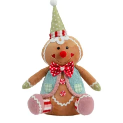 Pain d'épices décoratif assis (H40 cm) Johnny le Clown Multicolore