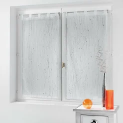 Paire de voilages à passants (90 x 160 cm) Filiane Blanc