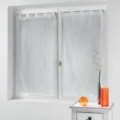 Paire de voilages à passants (45 x 160 cm) Filiane Blanc