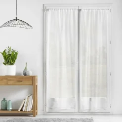 Paire de voilages passe-tringle (70 x 200 cm) Lissea Blanc