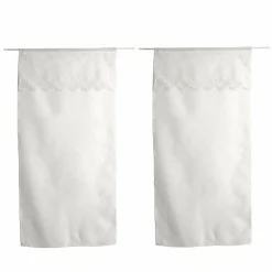 Paire de voilages passe-tringle (60 x 120 cm) Massala Blanche