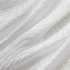 Paire de voilages passe-tringle effet lin (60 x 90 cm) Luca Blanc