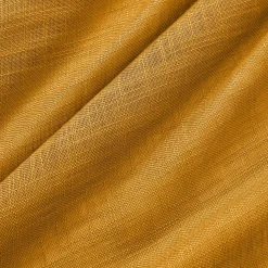 Paire de voilages passe-tringle effet lin (70 x 200 cm) Robin Jaune Ocre