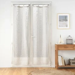 Paire de voilages tissés œillets bois (70 x 200 cm) Minalisa Beige